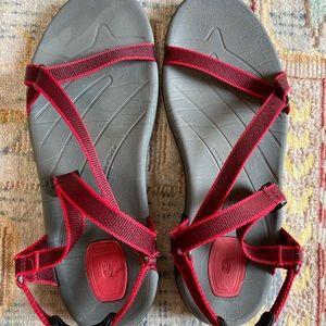 Tevas in Red. Women’s 8